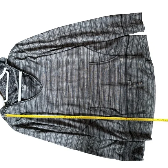 Champion Black and White Grey Performance Striped Hoodie Size XL Activewear - Picture 7 of 12